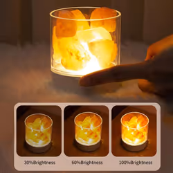 Himalayan Salt Stone Night Light 7 Colors LED Rock Crystal Lamp Portable USB Natural Air