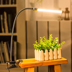 Lixada 10W Eye Protection LED Clamp Clip Light Table Desk Reading Lamp 10-level Brightness Adjustabl