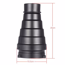 Snoot with Honeycomb Grid Color + Gel Kit for Bowens Mount Strobe Monolight