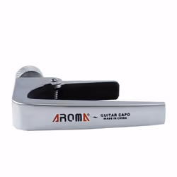 Aroma AC-11 Guitar Capo Zinc Alloy for Acoustic Electric Guitars Unique Silver