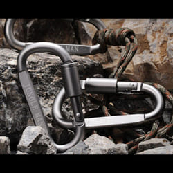 5PCS Outdoor Camping Hiking D Carabiner Screw Lock Key Chain Aluminum Alloy