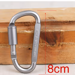 5PCS Outdoor Camping Hiking D Carabiner Screw Lock Key Chain Aluminum Alloy