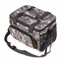 Canvas Fishing Shoulder Bag Pack Tackle Bag Lure Reel Bag Pouch Case New - camouflage