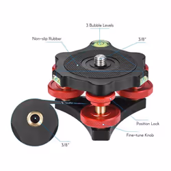Tripod Leveling Base Bubble Level With 3/8&quot; Screw for DSLR Camera Max.15kg