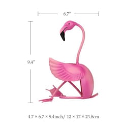 TOOARTS Flamingo wine holder Wine shelf Metal sculpture Practical sculpture Home decoration Crafts