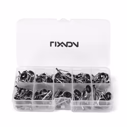 80Pcs Fishing Rod Guide Tip Repair Kit Set DIY Eye Rings Different Size Stainless Steel Frames with Box