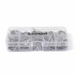 80Pcs Fishing Rod Guide Tip Repair Kit Set DIY Eye Rings Different Size Stainless Steel Frames with Box