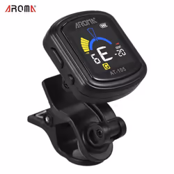 AROMA AT-105 Rechargeable Clip-on Tuner Color Screen Built-in Battery for