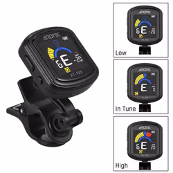 AROMA AT-105 Rechargeable Clip-on Tuner Color Screen Built-in Battery for