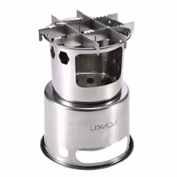 Lixada Portable Folding Wood Stove Outdoor Lightweight Stainless Steel Picnic Camping Cooking Wood
