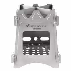 Camping Wood Stove Portable Folding Lightweight Titanium Wood Burning Backpacking Stove for Outdoor
