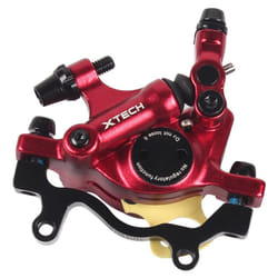 Bike Hydraulic Disc Brake Front Rear Calipers Cycling MTB Folding Bicycle - red, Rear caliper