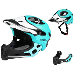 Lixada Kids Detachable Full Face Helmet Children Sports Safety Helmet for Cycling Skateboarding - Blue