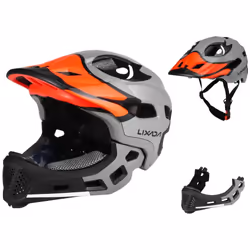 Lixada Kids Detachable Full Face Helmet Children Sports Safety Helmet for Cycling Skateboarding - Grey