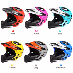 Lixada Kids Detachable Full Face Helmet Children Sports Safety Helmet for Cycling Skateboarding - Dark Blue