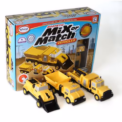 Popular Playthings Mix or Match Vehicles Construction, Vehicle set, 3 yr(s), Black, Yellow