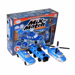 Popular Playthings Mix or Match Vehicles Police, Vehicle set, 3 yr(s), Black, Blue, White