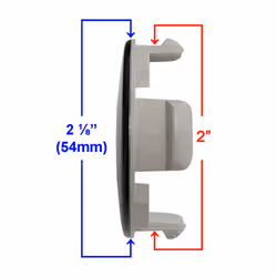 Set of Four 2 1/8"""" Black and Chrome Center Wheel Cap Kit  for Current and Late Model Ford Passenger Cars - Does not fit Ford Truck or SUV Wheels