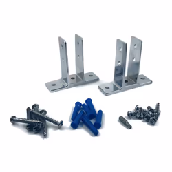 Harris Hardware Urinal Screen Pack Two Ear Chrome Cast ZAMAC for 1 in. Panels with Fasteners