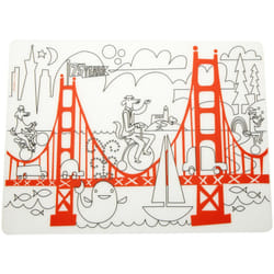 modern-twist 10 x 14 Reusable  Waterproof Coloring Mark-Mat Sheet for Kids  100% Food-Grade Silicone  Pack of 1  San Francisco