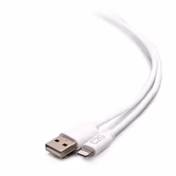 C2G 3ft (0.9m) USB-A Male to Lightning Male Sync and Charging Cable - White, 0.9 m, Lightning, USB A, Male, Male, White