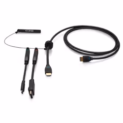 C2G 6ft (1.8m) 4K HDMI® Premium Cable and Dongle Adapter Ring with Color Coded DisplayPort™ and USB-C®, DisplayPort, USB-C, 2 ...