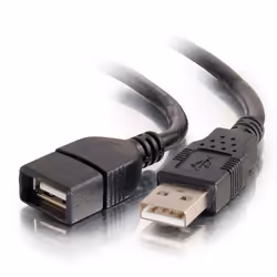 C2G 9.8ft (3m) USB 2.0 A Male to A Female Extension Cable - Black, 3 m, USB A, USB A, USB 2.0, Black