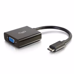 C2G 80503, 0.2 m, Mini-HDMI, VGA (D-Sub), Male, Female, Copper