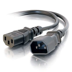 C2G 1.2m 16AWG 250 Volt Computer Power Extension Cord (IEC320 C13- IEC320 C14)