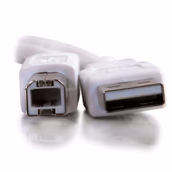 C2G 3m USB 2.0 A/B Cable USB cable USB A USB B White - Additional view 4