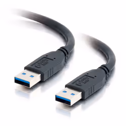 C2G 81678, 2 m, USB A, USB A, USB 3.2 Gen 1 (3.1 Gen 1), Male/Male, Black