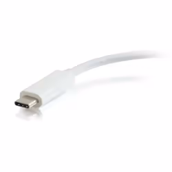 C2G USB C Ethernet and 3-Port USB Hub - White - Hub - 3 Ports
