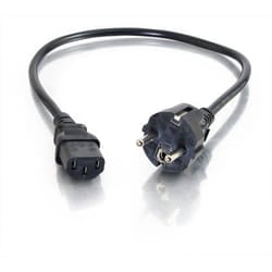 C2G 0.5m Universal Power Cord Black