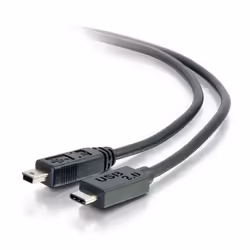 C2G 3m USB 2.0 USB Type C to USB Mini B Cable M/M - USB C Cable Black, 3 m, USB C, Mini-USB B, USB 2.0, Male/Male, Black