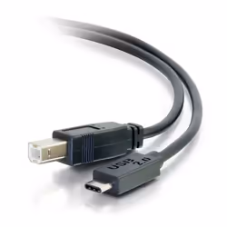 C2G 3m USB 2.0 USB Type C to USB B Cable M/M - USB C Cable Black, 3 m, USB C, USB B, USB 2.0, Male/Male, Black