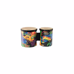 Remo KD-5400-01 Kids Percussion Bongo Drum - Fabric Rain Forest  5""-6