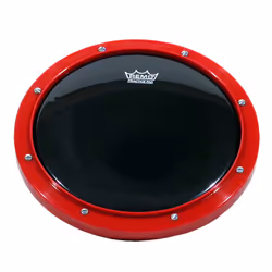Remo RT-0008-58 8 Red Tunable Practice Pad with Ambassador Ebony Drumhead