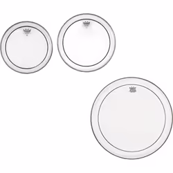 Remo PP-1470-PS Pinstripe Clear Tom Drumhead Pack - 10"" 12"" & 16""
