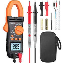 Clamp Meter - TRMS 6000 Counts 800A DC/AC Current 600V DC/AC Voltage NCV Continuity Capacitance Resistance Frequency Diode Hz Test Auto Range Backlit