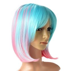 AGPTEK Multi-Color Ombre Short Bob Wig  Shoulder Length Hair Extension
