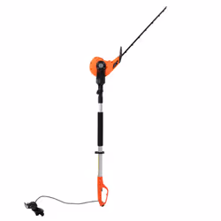 Electric Long Reach Hedge Trimmer Telescopic Pole Multi Angle 460mm Blade eSkde