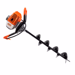 eSkde 52cc Petrol Earth Auger Post Hole Borer Ground Drill +3 Bits+Ext