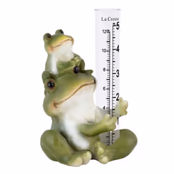 LA CROSSE MCCORMICK 704-4114 5 in. Table Standing Polyresin Frog Rain
