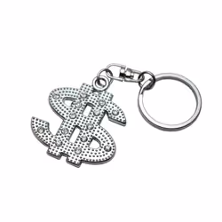 Pilot Automotive KC-309 Crystal Dollar Sign Bling Die Cast Zinc Key Chain