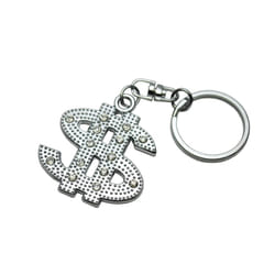 Pilot Automotive KC-309 Crystal Dollar Sign Bling Die Cast Zinc Key Chain