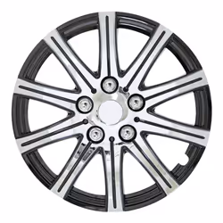 Pilot Automotive WH528-15SE-BX 15 Inch Silver with Black Accent Universal Hubcap Wheel Covers for Cars - Set of 4 - Fits Most ...