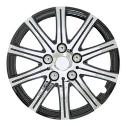Pilot Automotive WH528-15SE-BX 15 Inch Silver with Black Accent Universal Hubcap Wheel Covers for Cars - Set of 4 - Fits Most Cars
