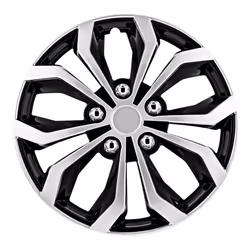 Pilot Automotive WH553-14S-BS Black/Silver 14 Inch Spyder Performance Wheel Cover | Pack of 4 | Fits Toyota Volkswagen VW Che ...