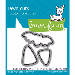 Lawn Fawn Trick Or Treat Clear Stamp and Die Set - Includes One Each of LF554 Stamp & LF967 Die - Bundle Of 2