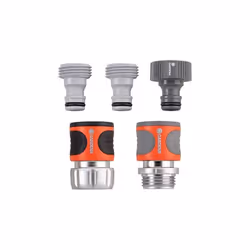 Gardena 39042-BK 0.62 & 0.5 in. Garden Hose Quick Connect Starter Set Metal